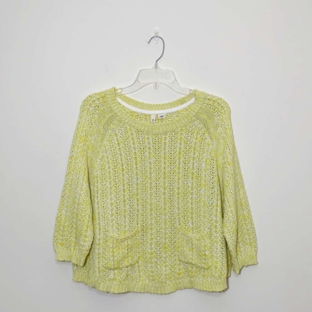Anthro | Moth Cable Knit Chunky Pocket Sweater